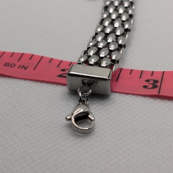 New Elegant Stainless-Steel Popcorn / Fancy Necklace Adjustable Length 18" - 20" - Picture 8 of 10